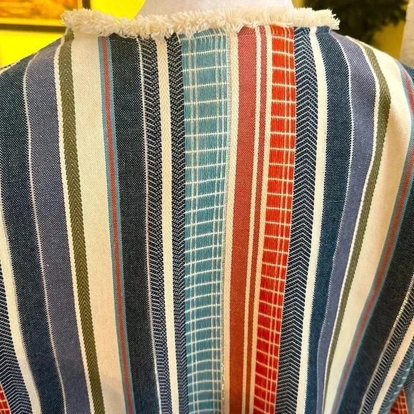 Coldwater Creek multi color stripes open Cardigan W’s size 12/P - Picture 4 of 13